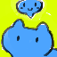 the site's icon, a smiling blue cat.